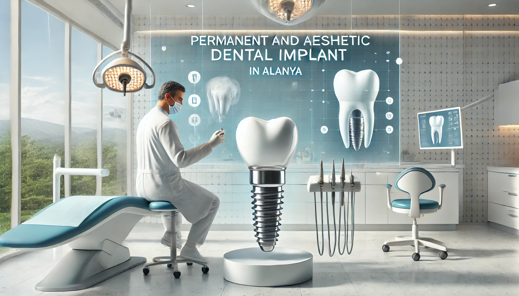 Alanya’da kalıcı ve estetik implant tedavileri ile doğal görünümlü dişler ve sağlıklı gülüşler.