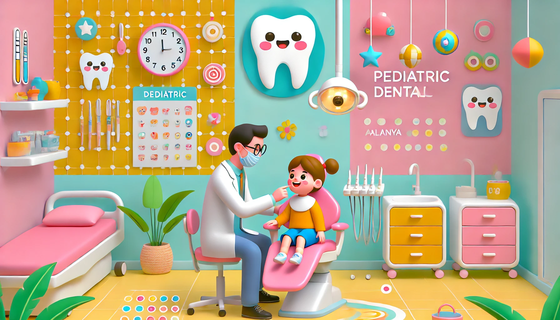 Çocuklara özel diş tedavileri sunan uzman Alanya diş doktoru.